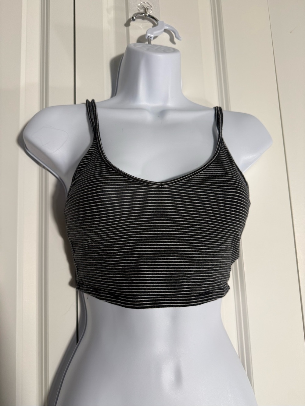 BDG Black & White Striped V-Neck Bralette
